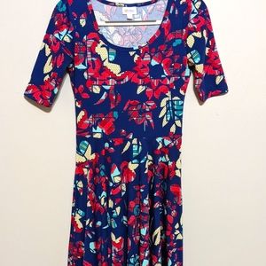 LuLaRoe Nicole Dress Geometric Print
